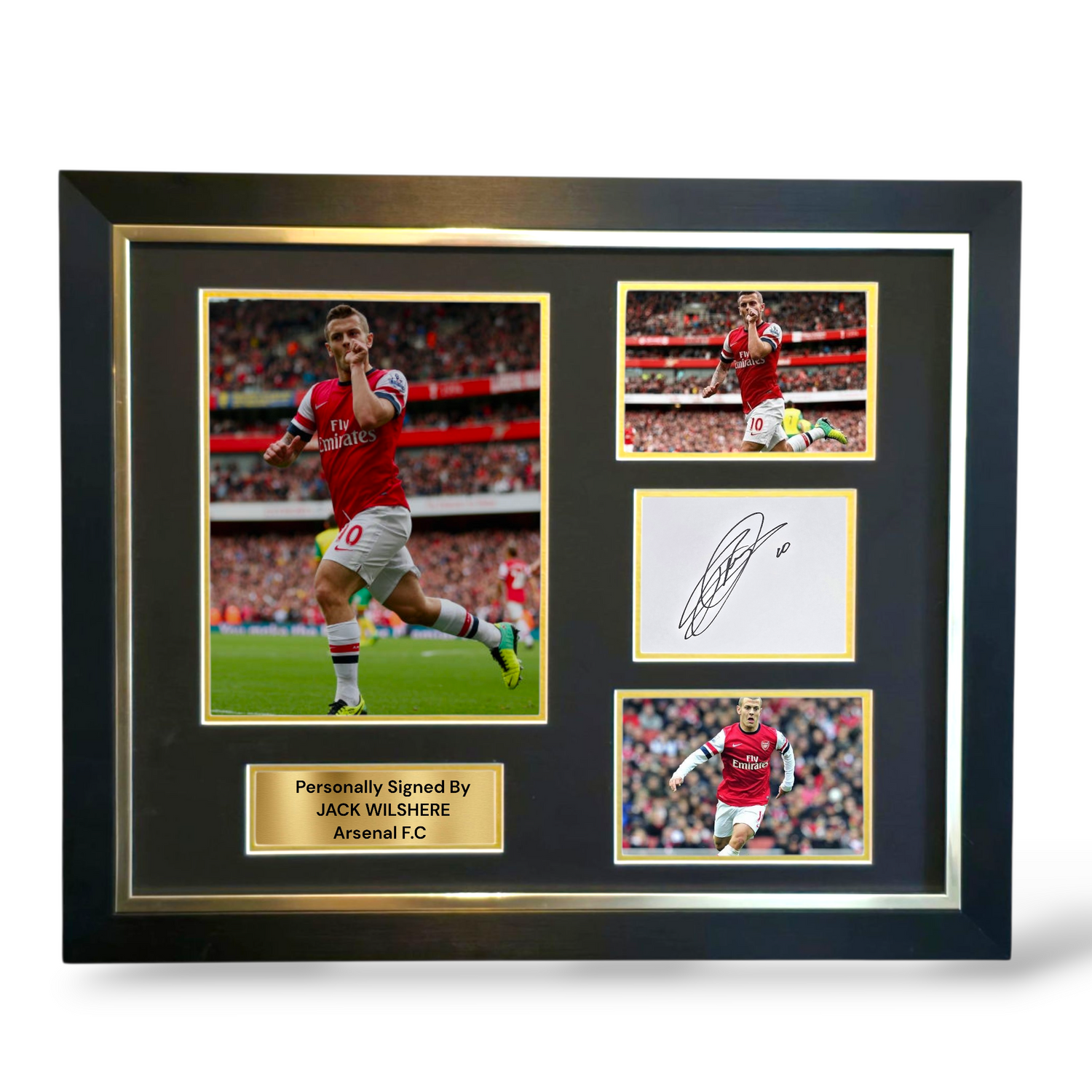 Jack Wilshere Signed White Card Arsenal Montage
