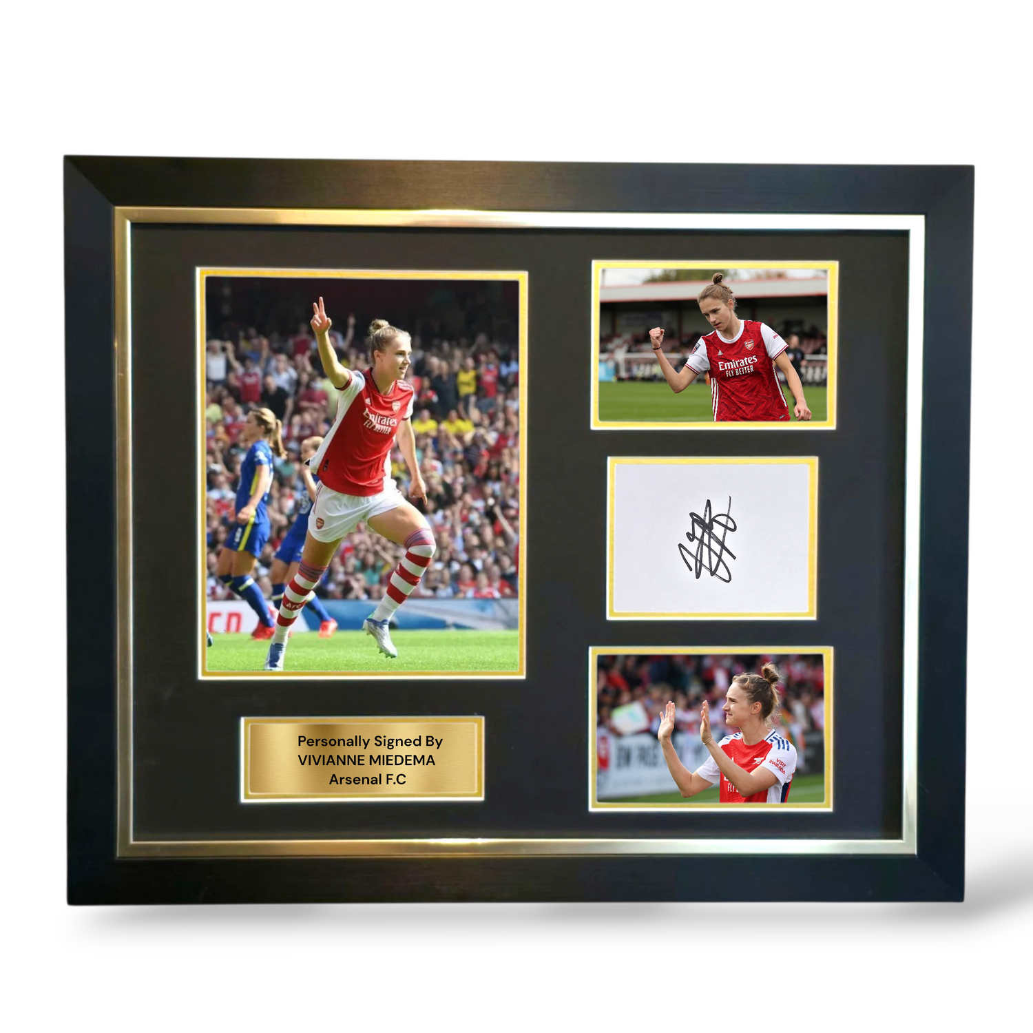 Vivianna Miedema Signed White Card Arsenal Montage