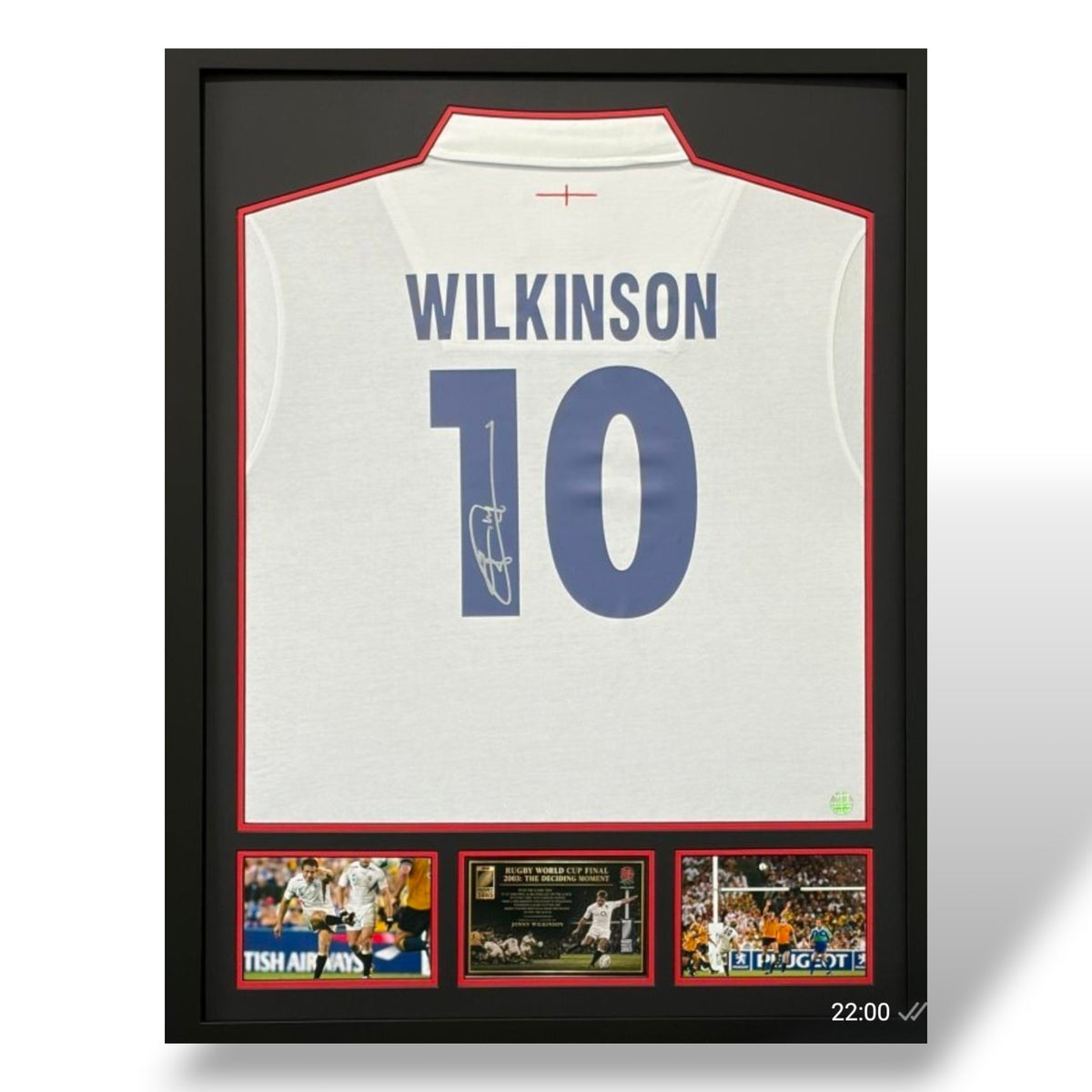 Johnny Wilkinson Signed England Rugby Shirt-Deluxe Framed