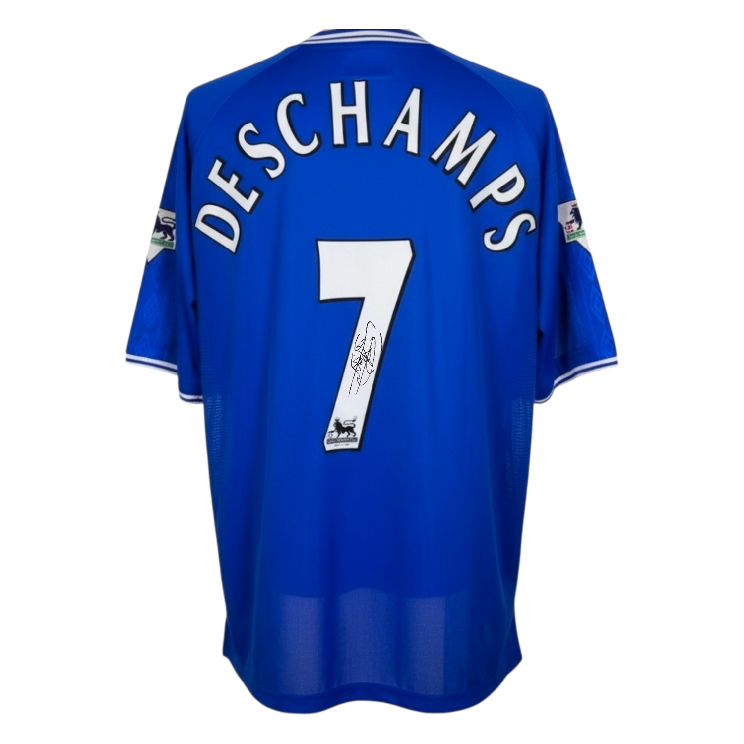 Didier Deschamps Signed 1999-01 Chelsea Home Shirt