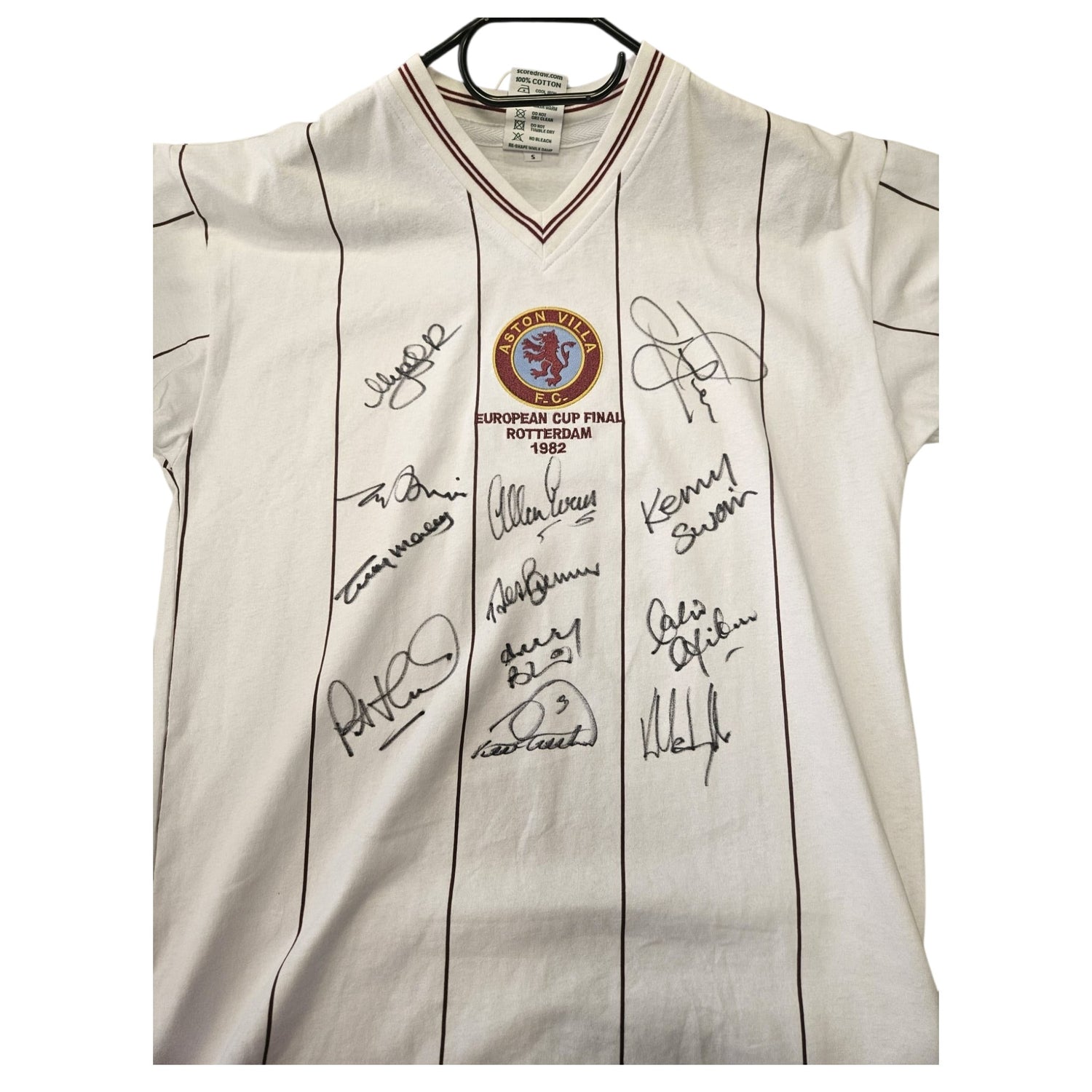 Aston Villa Squad Signed 1982 European Final Shirt
