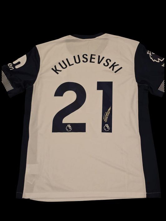 Dejan Kulusevski Signed 24-25 Home Shirt #3