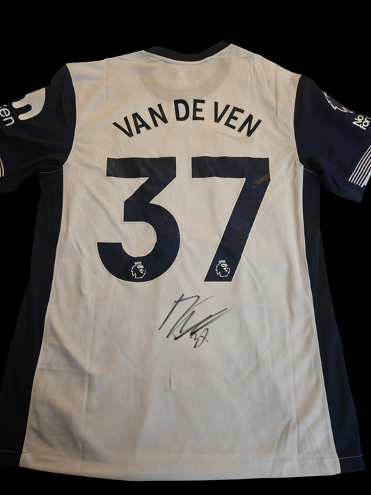 Mickey Van De Ven Signed Spurs 24-25 Home Shirt #1