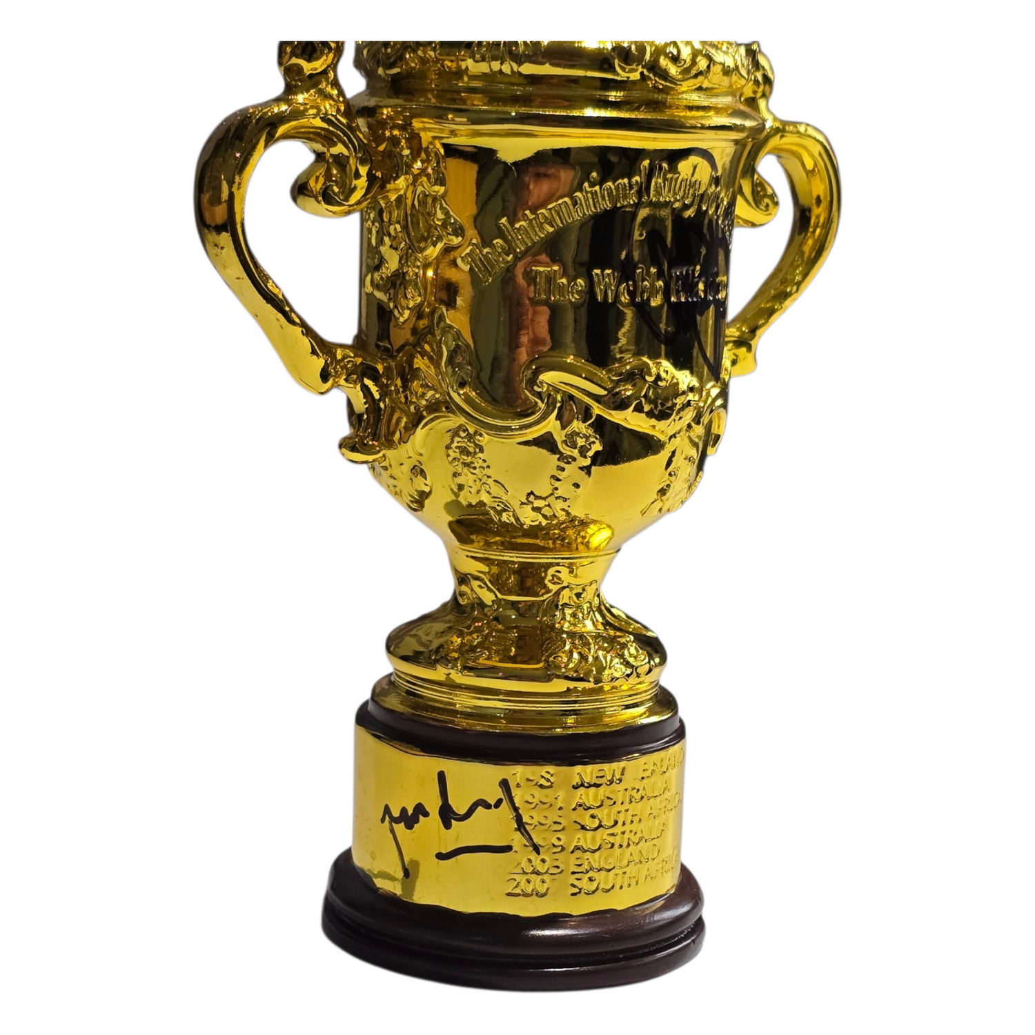 Mini Rugby Replica World Cup Trophy Signed By Mike Tindall & Phil Vickery