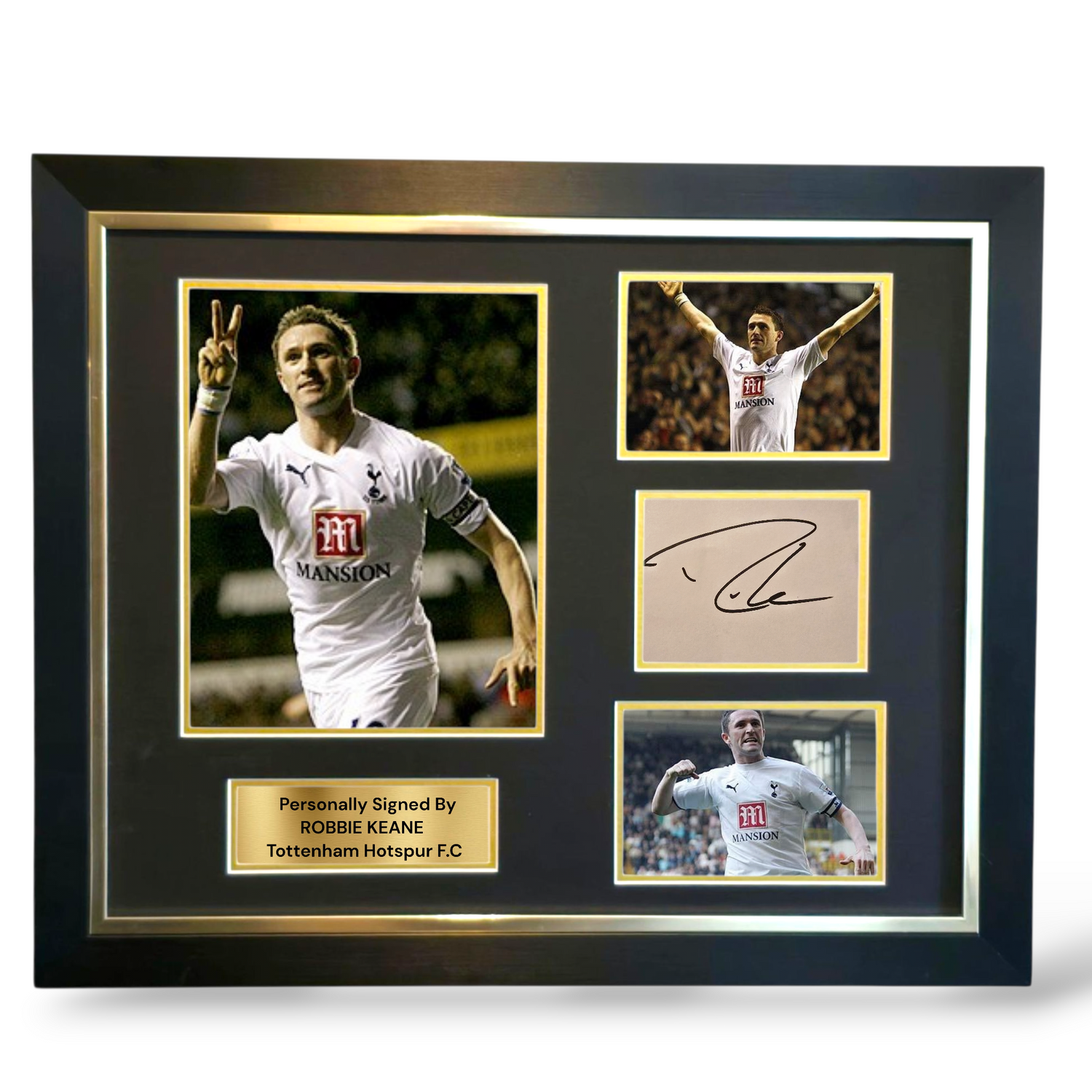 Robbie Keane Signed White Card Tottenham Montage