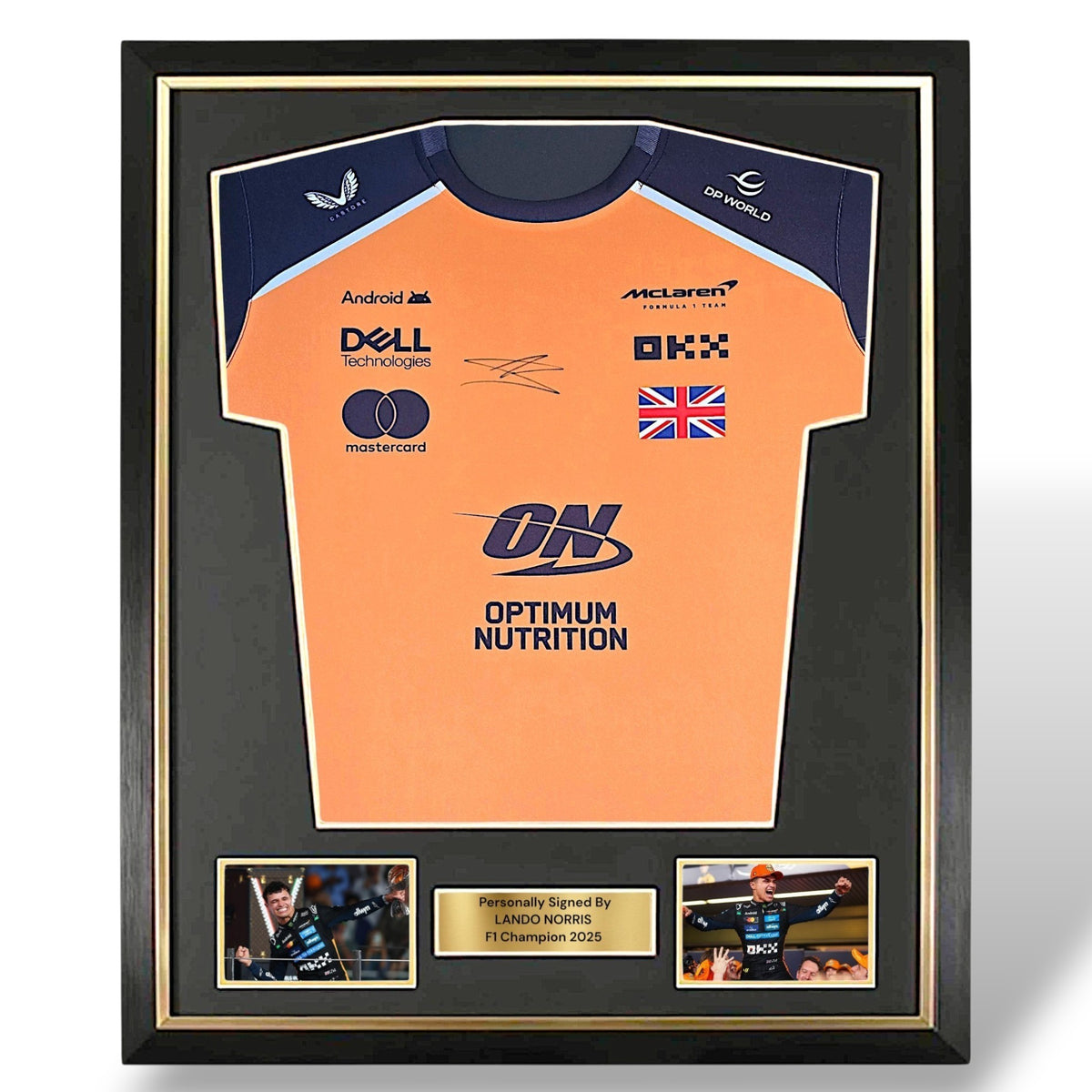 Lando Norris Signed F1 Mclaren Shirt-Deluxe Framed #2