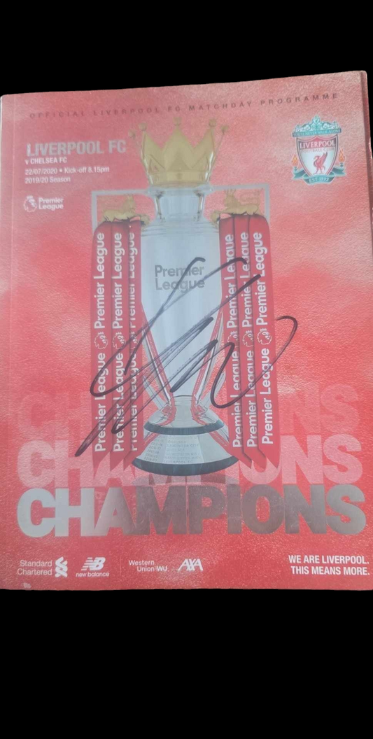 Jurgen Klopp Signed 19-20 Champions Programme