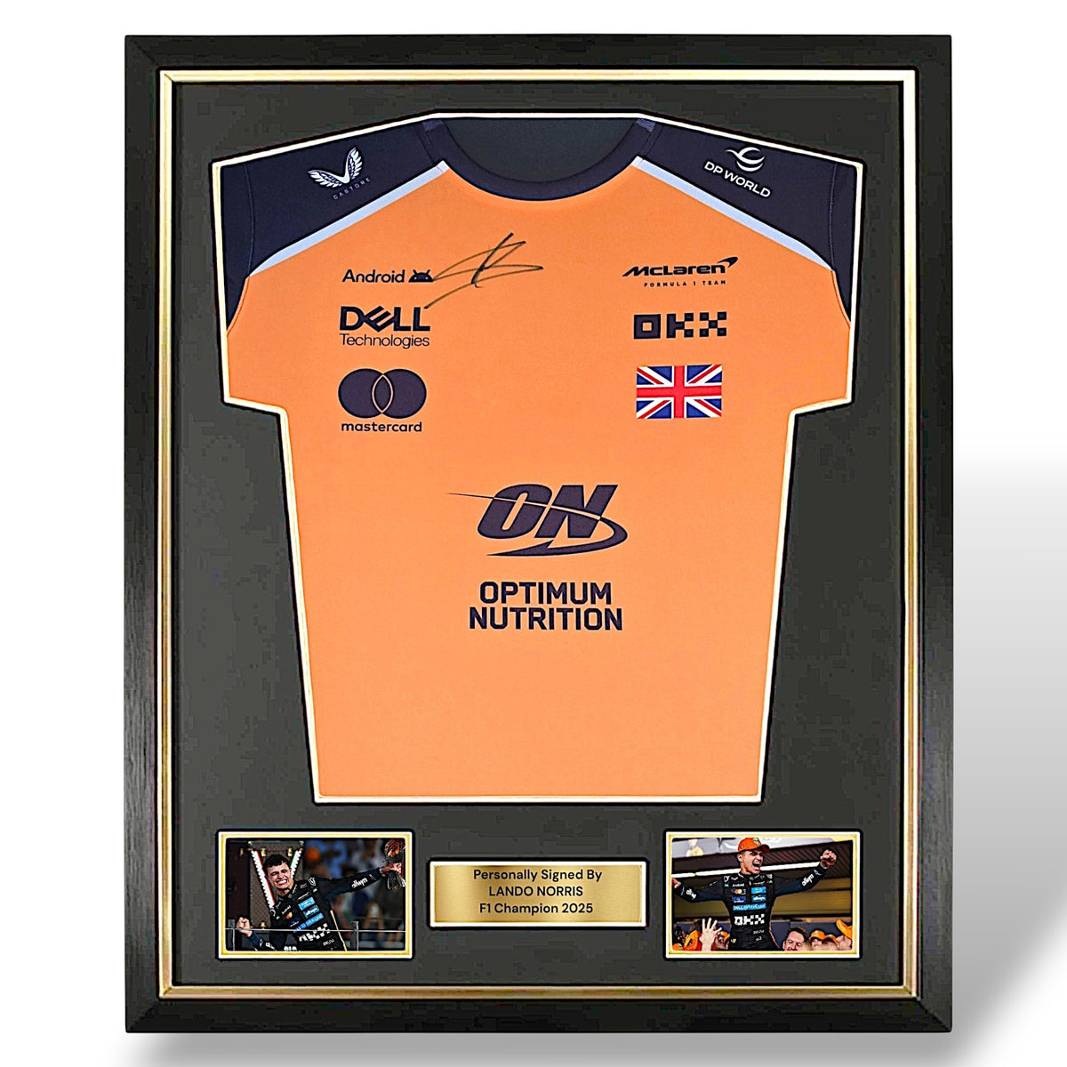 Lando Norris Signed F1 Mclaren Shirt-Deluxe Framed #3