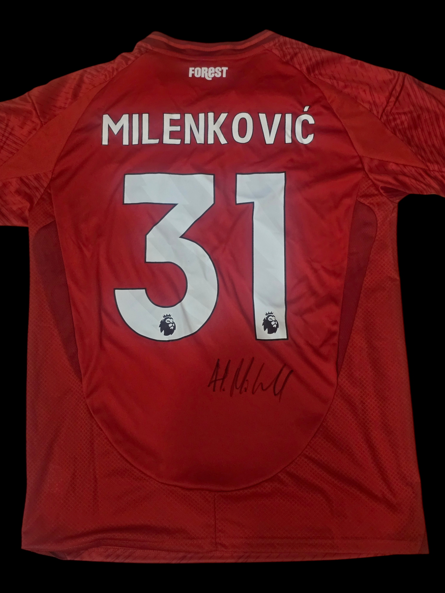 Nikola Milenković Signed Nottingham Forest 24-25 Shirt