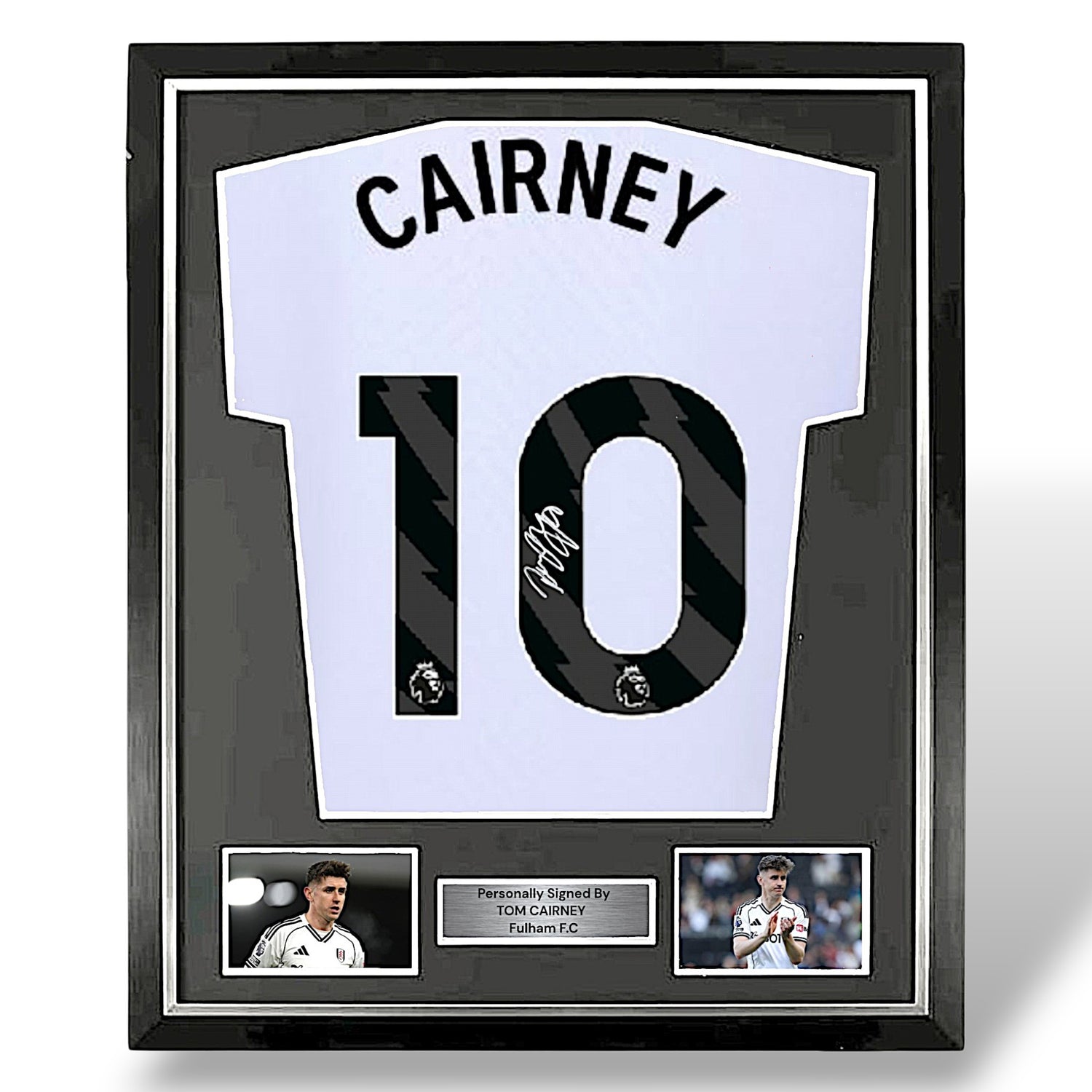 Tom Cairney Signed 26-27 Fulham Home Shirt-Deluxe Framed