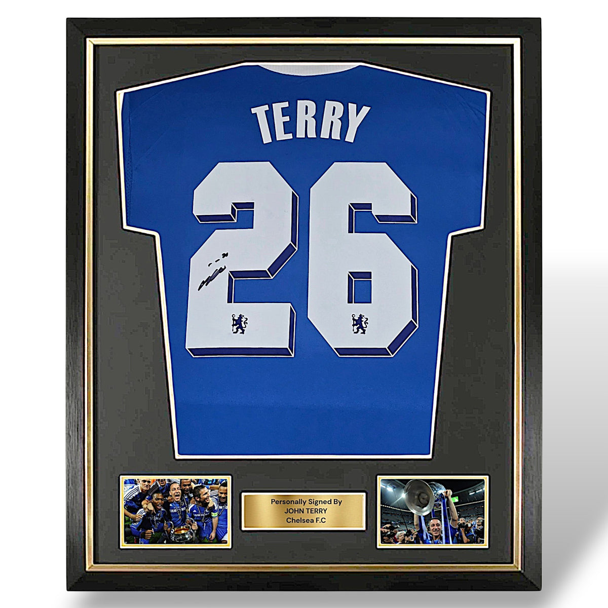 John Terry Signed Chelsea 2012 Champions League Home Shirt-Deluxe Framed #2