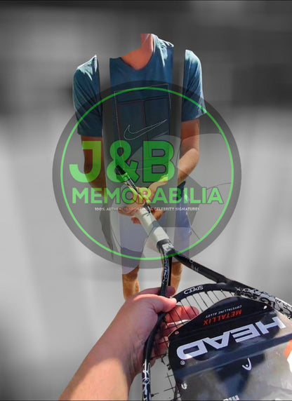𝐉𝐚𝐧𝐧𝐢𝐤 𝐒𝐢𝐧𝐧𝐞𝐫 𝐒𝐢𝐠𝐧𝐞𝐝 𝐇𝐞𝐚𝐝 𝐓𝐞𝐧𝐧𝐢𝐬 𝐑𝐚𝐜𝐤𝐞𝐭-𝐃𝐞𝐥𝐮𝐱𝐞 𝐅𝐫𝐚𝐦𝐞𝐝