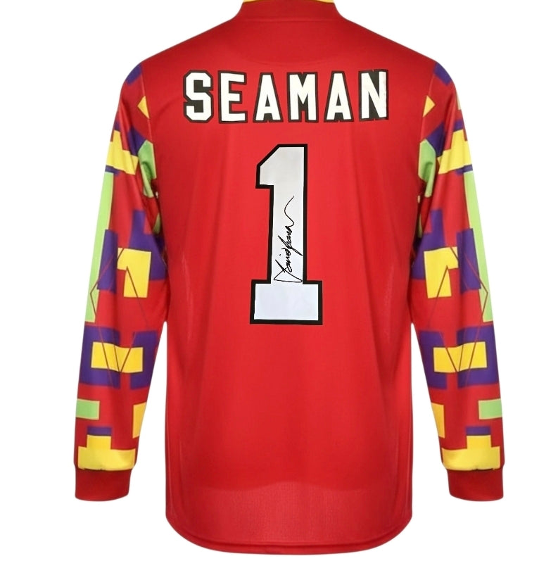 David Seaman Signed England Euro 96 Goalkeeper Shirt