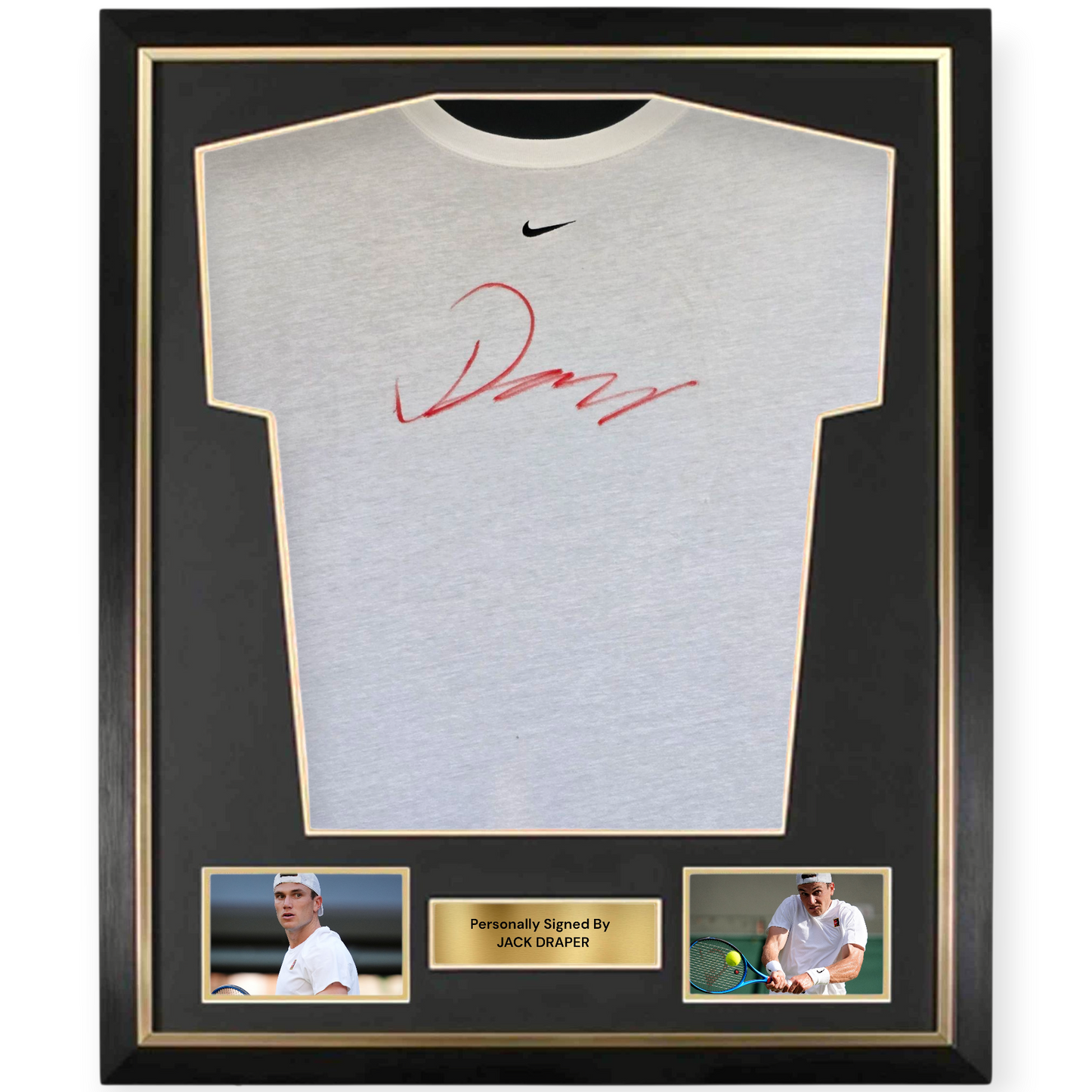 𝐉𝐚𝐜𝐤 𝐃𝐫𝐚𝐩𝐞𝐫 𝐒𝐢𝐠𝐧𝐞𝐝 𝐍𝐢𝐤𝐞 𝐓𝐞𝐧𝐧𝐢𝐬 𝐒𝐡𝐢𝐫𝐭 - 𝐃𝐞𝐥𝐮𝐱𝐞 𝐅𝐫𝐚𝐦𝐞𝐝.