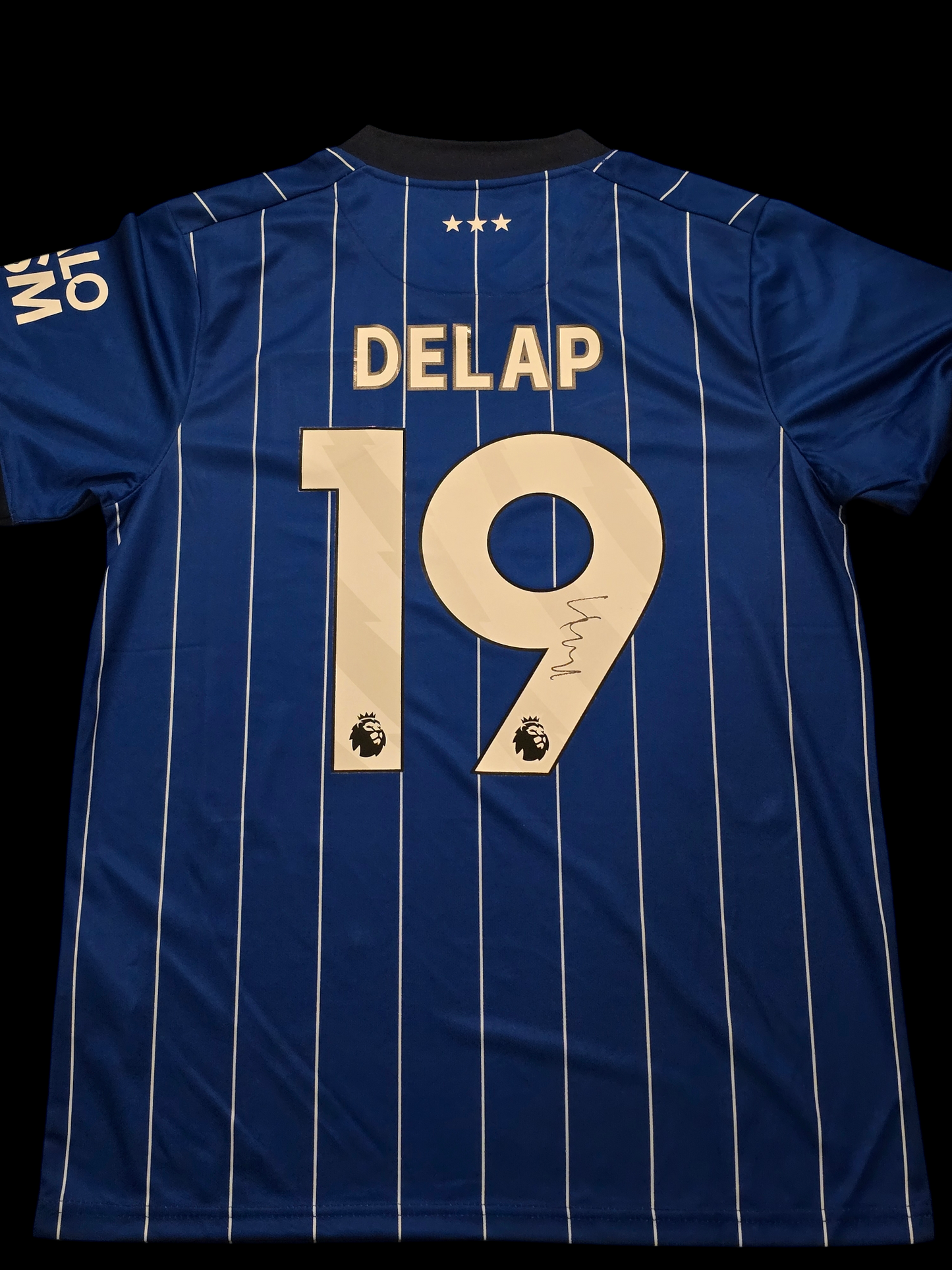 Liam Delap Signed 24-25 Ipswich Home Shirt