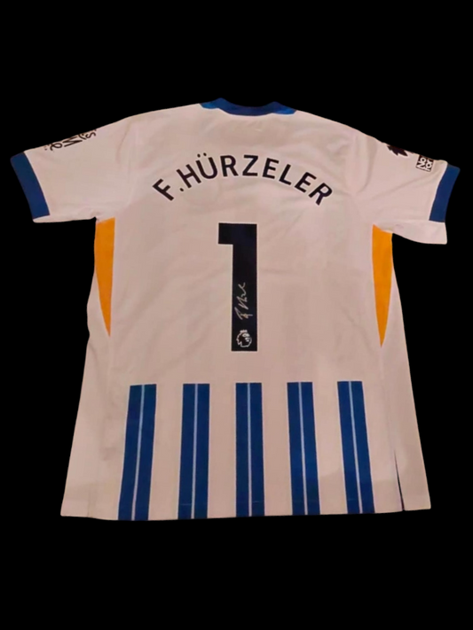 Fabian Hürzeler Signed 24-25 Brighton Home Shirt#1