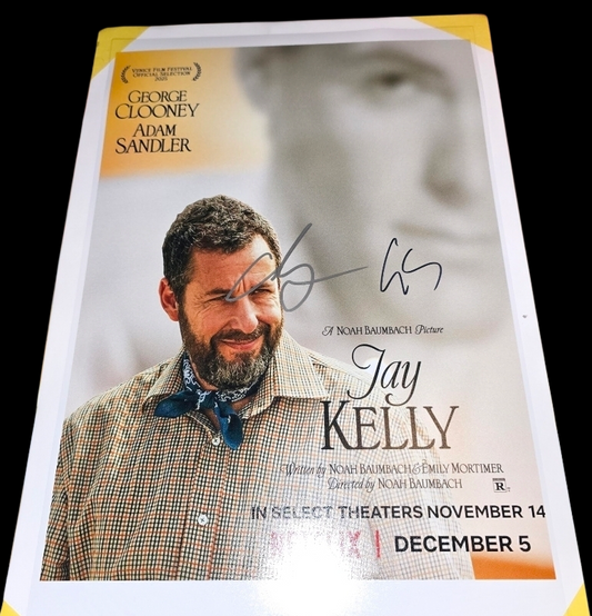 𝐉𝐚𝐲 𝐊𝐞𝐥𝐥𝐲 𝟏𝟖𝐱𝟏𝟐 𝐌𝐨𝐯𝐢𝐞 𝐏𝐨𝐬𝐭𝐞𝐫 𝐒𝐢𝐠𝐧𝐞𝐝 𝐁𝐲 𝐀𝐝𝐚𝐦 𝐒𝐚𝐧𝐝𝐥𝐞𝐫 & 𝐆𝐞𝐨𝐫𝐠𝐞 𝐂𝐥𝐨𝐨𝐧𝐞𝐲 + 𝐕𝐢𝐝𝐞𝐨 𝐏𝐫𝐨𝐨𝐟