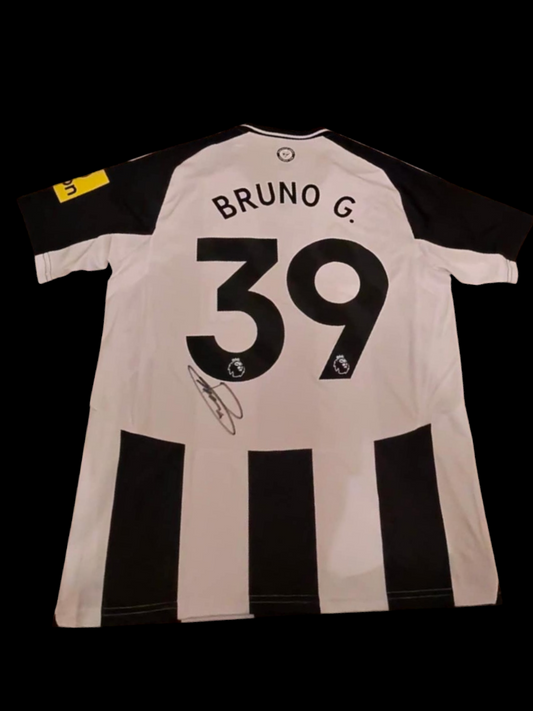 Bruno Guimarães Signed 24-25 Newcastle Home Shirt