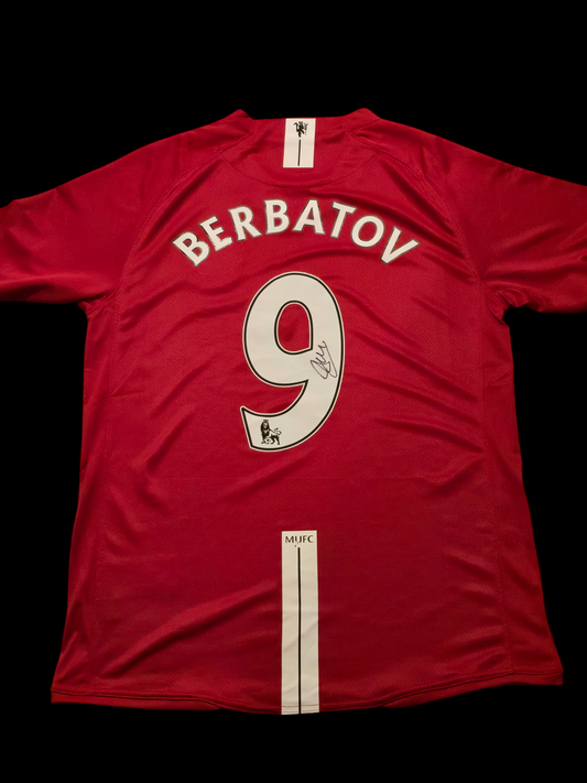 Dimitar Berbartov Signed Manchester United Home Shirt