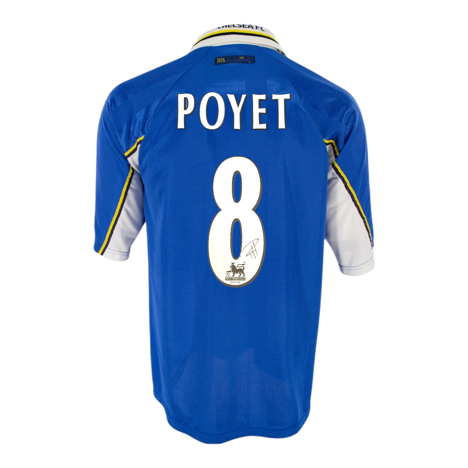 Gus Poyet Signed 1997-98 Chelsea Home Shirt