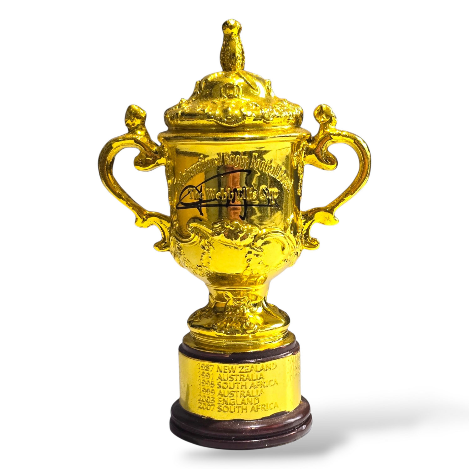 Mini Rugby Replica World Cup Trophy Signed By Johnny Wilkinson