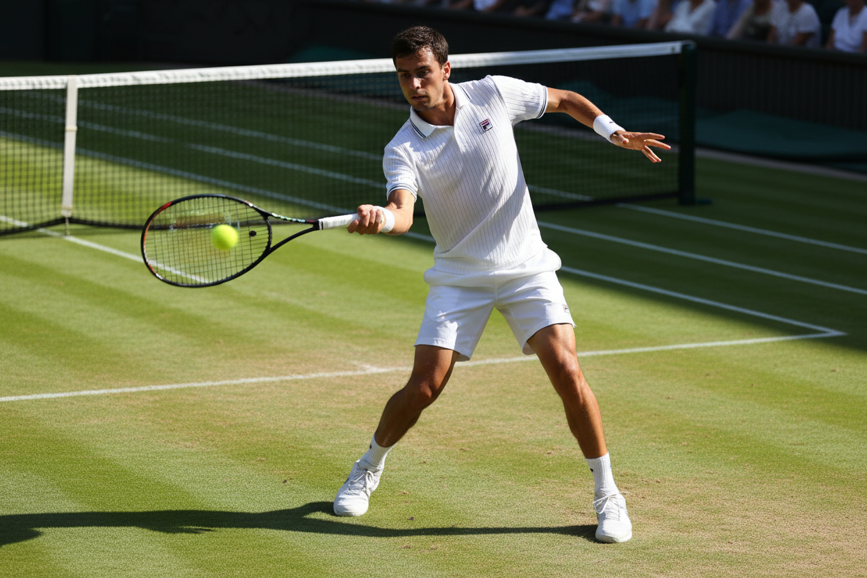Tennis Player in Action
